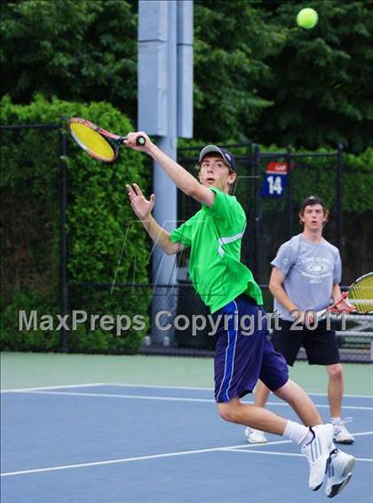 Thumbnail 3 in NYSPHSAA Boys Tennis Championships (Finals) photogallery.