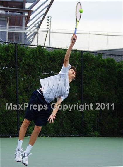 Thumbnail 3 in NYSPHSAA Boys Tennis Championships (Finals) photogallery.