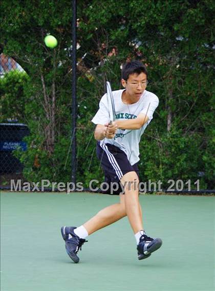 Thumbnail 2 in NYSPHSAA Boys Tennis Championships (Finals) photogallery.