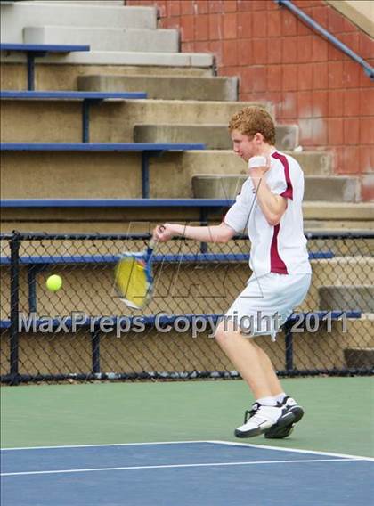 Thumbnail 3 in NYSPHSAA Boys Tennis Championships (Finals) photogallery.