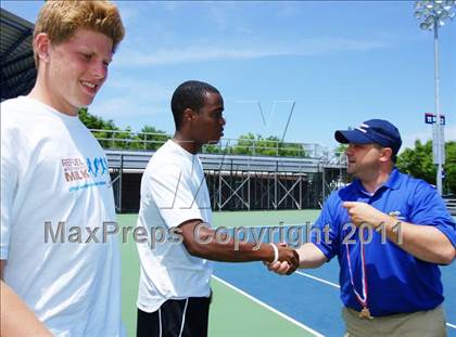 Thumbnail 2 in NYSPHSAA Boys Tennis Championships (Finals) photogallery.