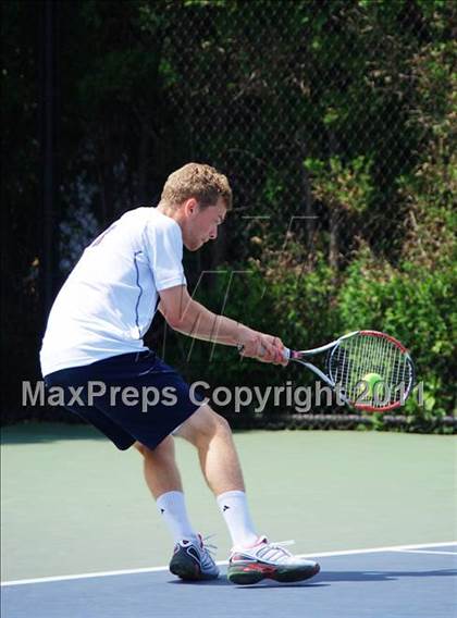 Thumbnail 2 in NYSPHSAA Boys Tennis Championships (Finals) photogallery.