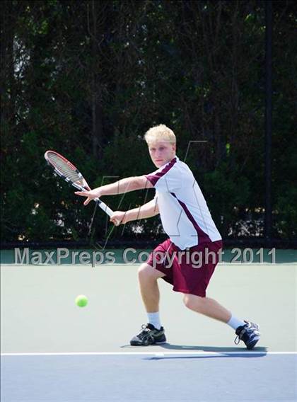 Thumbnail 3 in NYSPHSAA Boys Tennis Championships (Finals) photogallery.