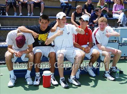 Thumbnail 3 in NYSPHSAA Boys Tennis Championships (Finals) photogallery.