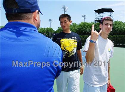 Thumbnail 2 in NYSPHSAA Boys Tennis Championships (Finals) photogallery.