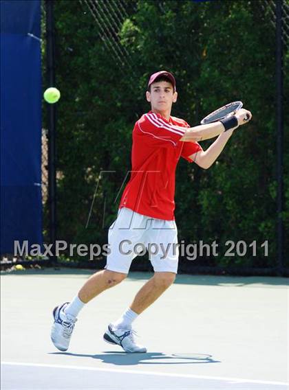 Thumbnail 1 in NYSPHSAA Boys Tennis Championships (Finals) photogallery.