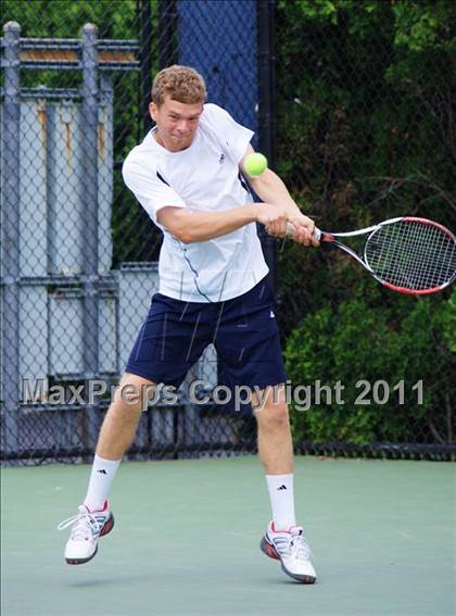 Thumbnail 1 in NYSPHSAA Boys Tennis Championships (Finals) photogallery.