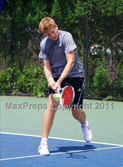 Thumbnail 2 in NYSPHSAA Boys Tennis Championships (Finals) photogallery.