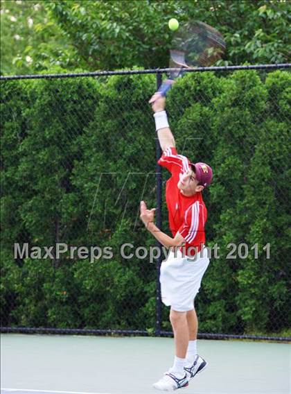 Thumbnail 2 in NYSPHSAA Boys Tennis Championships (Finals) photogallery.