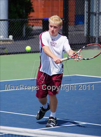 Thumbnail 2 in NYSPHSAA Boys Tennis Championships (Finals) photogallery.