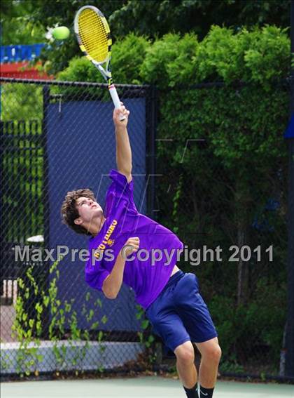 Thumbnail 3 in NYSPHSAA Boys Tennis Championships (Finals) photogallery.
