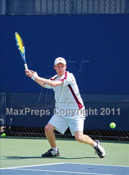 Thumbnail 2 in NYSPHSAA Boys Tennis Championships (Finals) photogallery.