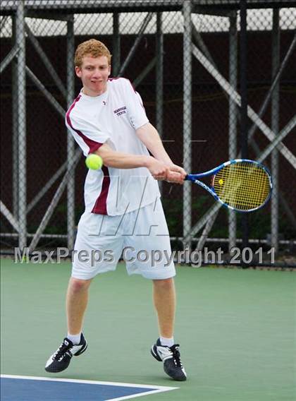 Thumbnail 1 in NYSPHSAA Boys Tennis Championships (Finals) photogallery.