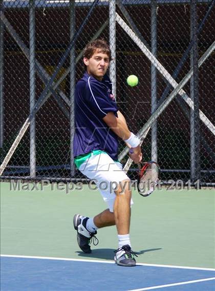 Thumbnail 3 in NYSPHSAA Boys Tennis Championships (Finals) photogallery.