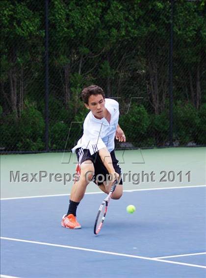 Thumbnail 3 in NYSPHSAA Boys Tennis Championships (Finals) photogallery.