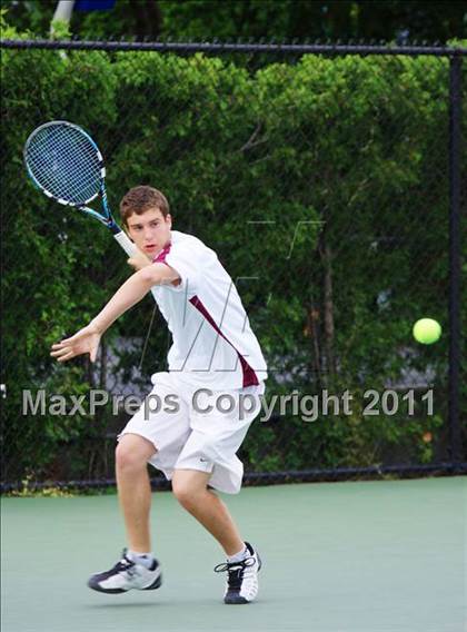 Thumbnail 2 in NYSPHSAA Boys Tennis Championships (Finals) photogallery.