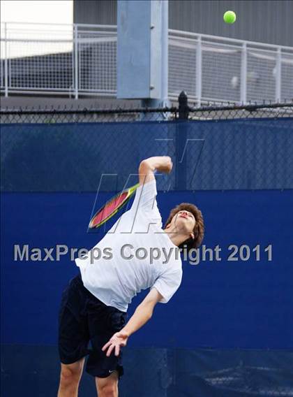 Thumbnail 3 in NYSPHSAA Boys Tennis Championships (Finals) photogallery.