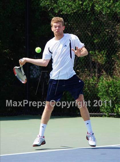 Thumbnail 1 in NYSPHSAA Boys Tennis Championships (Finals) photogallery.
