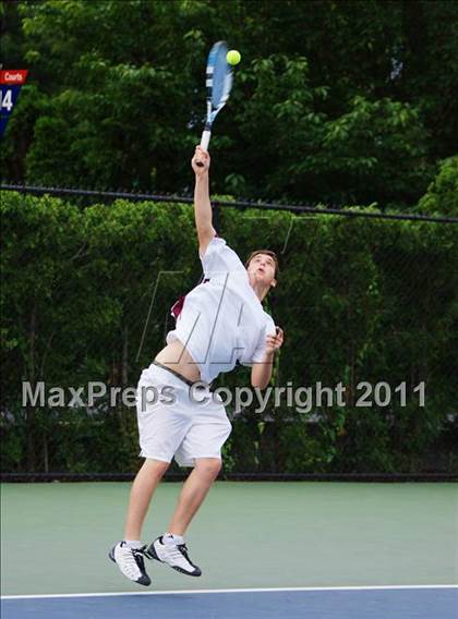 Thumbnail 3 in NYSPHSAA Boys Tennis Championships (Finals) photogallery.