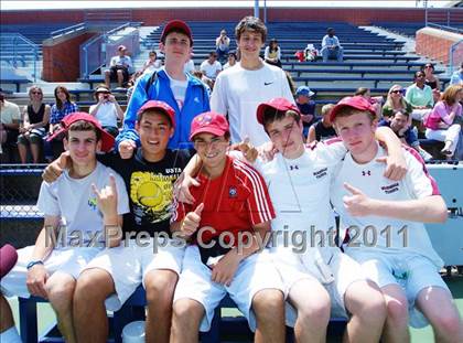 Thumbnail 1 in NYSPHSAA Boys Tennis Championships (Finals) photogallery.