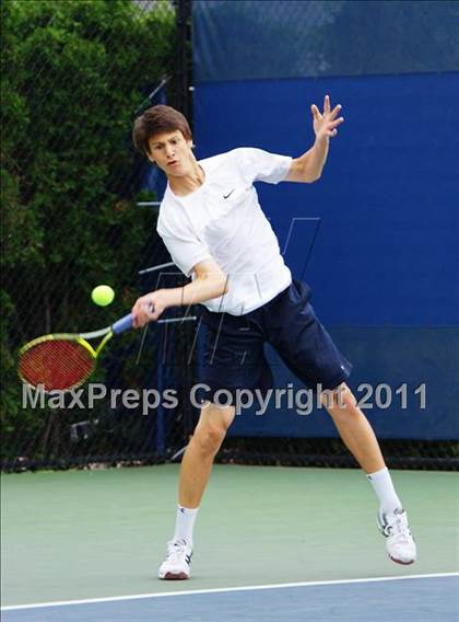 Thumbnail 3 in NYSPHSAA Boys Tennis Championships (Finals) photogallery.
