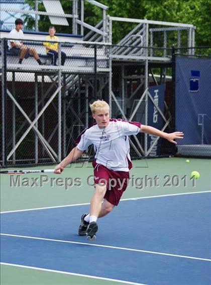 Thumbnail 1 in NYSPHSAA Boys Tennis Championships (Finals) photogallery.