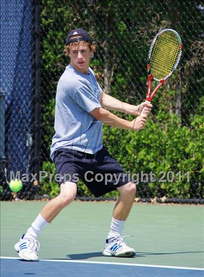 Thumbnail 3 in NYSPHSAA Boys Tennis Championships (Finals) photogallery.