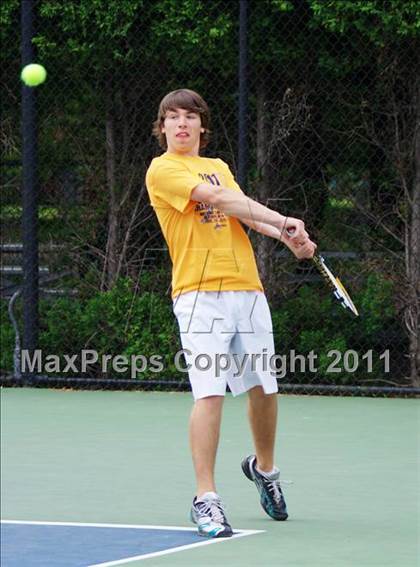 Thumbnail 2 in NYSPHSAA Boys Tennis Championships (Finals) photogallery.