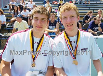 Thumbnail 2 in NYSPHSAA Boys Tennis Championships (Finals) photogallery.