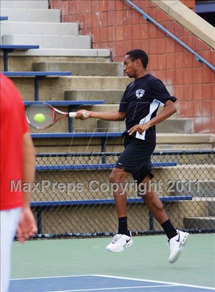 Thumbnail 2 in NYSPHSAA Boys Tennis Championships (Finals) photogallery.