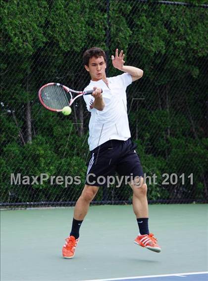 Thumbnail 3 in NYSPHSAA Boys Tennis Championships (Finals) photogallery.