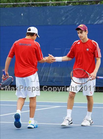 Thumbnail 2 in NYSPHSAA Boys Tennis Championships (Finals) photogallery.