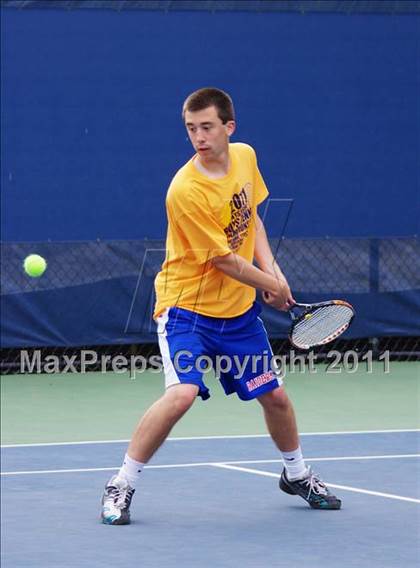 Thumbnail 1 in NYSPHSAA Boys Tennis Championships (Finals) photogallery.