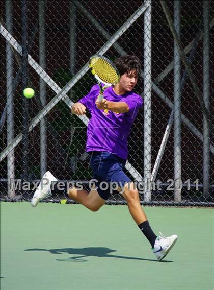 Thumbnail 3 in NYSPHSAA Boys Tennis Championships (Finals) photogallery.