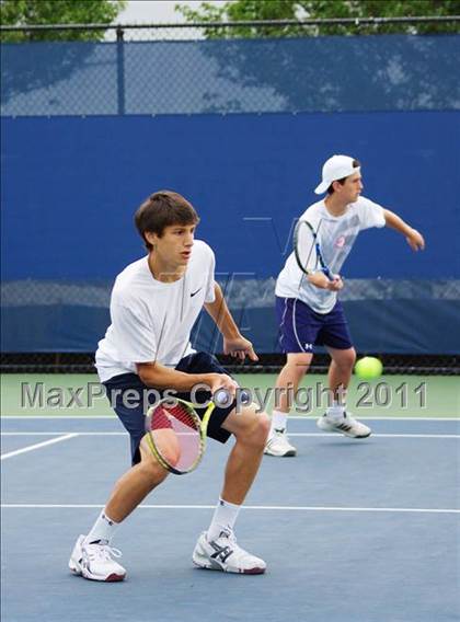 Thumbnail 2 in NYSPHSAA Boys Tennis Championships (Finals) photogallery.