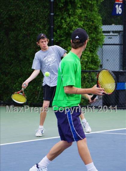 Thumbnail 2 in NYSPHSAA Boys Tennis Championships (Finals) photogallery.