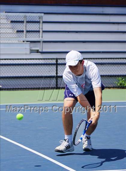 Thumbnail 2 in NYSPHSAA Boys Tennis Championships (Finals) photogallery.
