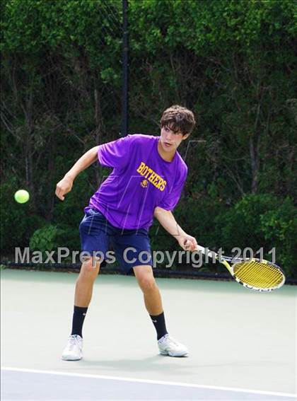 Thumbnail 2 in NYSPHSAA Boys Tennis Championships (Finals) photogallery.