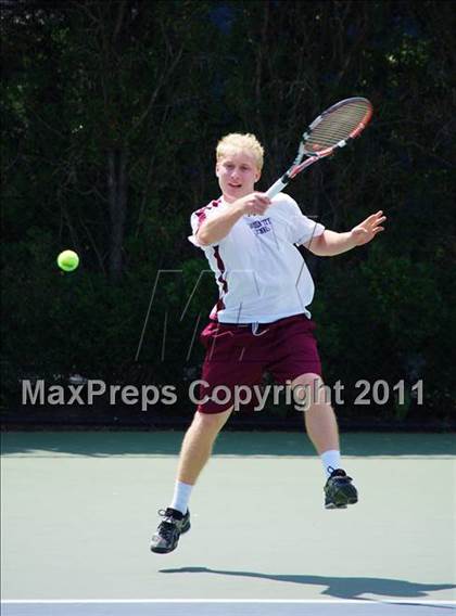 Thumbnail 3 in NYSPHSAA Boys Tennis Championships (Finals) photogallery.