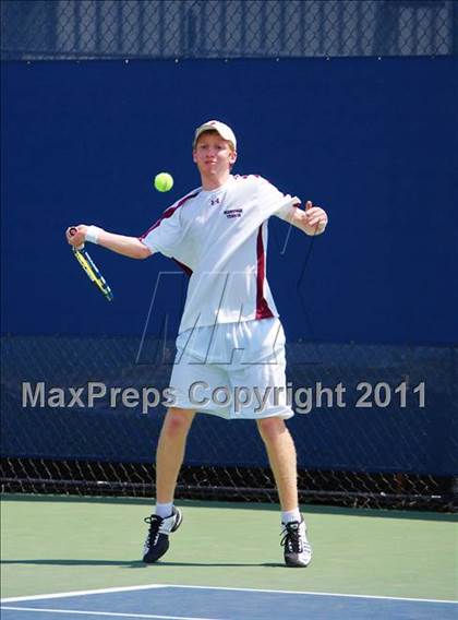 Thumbnail 1 in NYSPHSAA Boys Tennis Championships (Finals) photogallery.