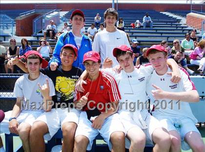 Thumbnail 2 in NYSPHSAA Boys Tennis Championships (Finals) photogallery.