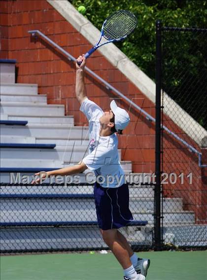 Thumbnail 2 in NYSPHSAA Boys Tennis Championships (Finals) photogallery.