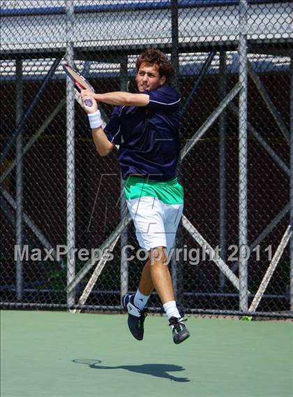 Thumbnail 2 in NYSPHSAA Boys Tennis Championships (Finals) photogallery.