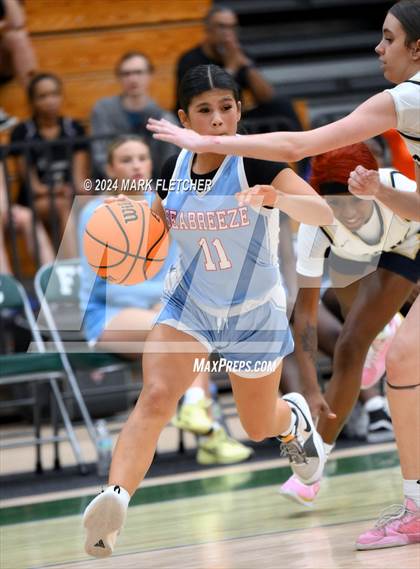 Thumbnail 2 in Seabreeze vs Calvary Christian Academy (Flagler-Palm Coast Bulldog Tipoff) photogallery.