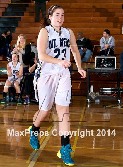 Thumbnail 2 in Mount Mercy Academy vs Our Lady Good Counsel (NYSCHSAA Class  B Final) photogallery.