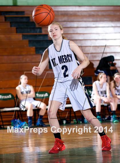 Thumbnail 1 in Mount Mercy Academy vs Our Lady Good Counsel (NYSCHSAA Class  B Final) photogallery.