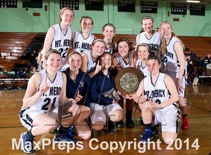 Thumbnail 1 in Mount Mercy Academy vs Our Lady Good Counsel (NYSCHSAA Class  B Final) photogallery.