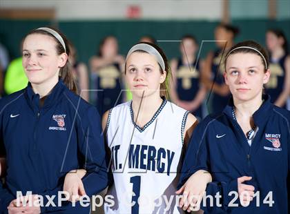 Thumbnail 1 in Mount Mercy Academy vs Our Lady Good Counsel (NYSCHSAA Class  B Final) photogallery.
