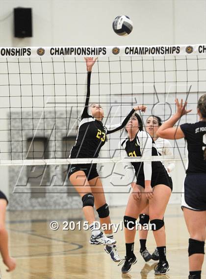 Thumbnail 3 in St. Monica Academy vs Tarbut V'Torah (CIF SS D5A Final) photogallery.