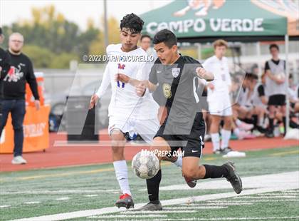Thumbnail 2 in Queen Creek vs. Mountain View  (Coyote Classic Soccer Tournament) photogallery.